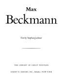 Cover of Beckmann (The Library of great painters)
