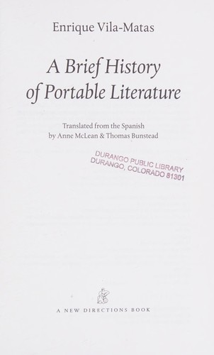 Cover of A brief history of portable literature