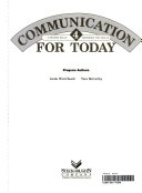 Cover of Communication for Today