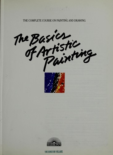 Cover of The Basics of artistic painting