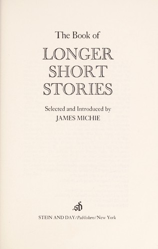 Cover of The book of longer short stories