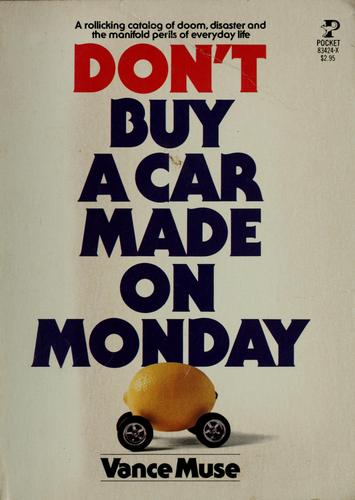 Cover of Don't buy a car made on Monday