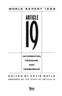Cover of Article 19 world report 1988