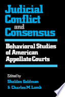 Cover of Judicial Conflict and Consensus