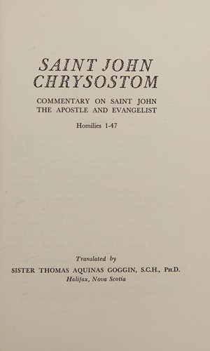 Cover of Fathers of the Church: Saint John Chrysostom