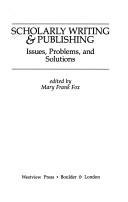 Cover of Scholarly writing & publishing