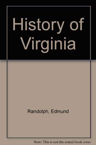 Cover of History of Virginia (Virginia Historical Society documents)
