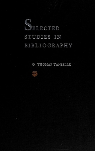 Cover of Selected studies in bibliography