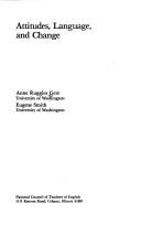 Cover of Attitudes, language, and change