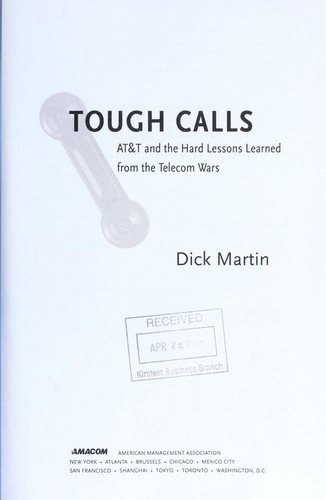 Cover of Tough Calls