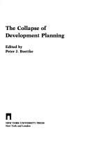 Cover of The Collapse of development planning