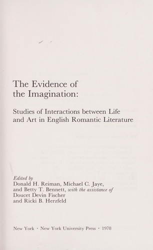 Cover of The Evidence of the imagination