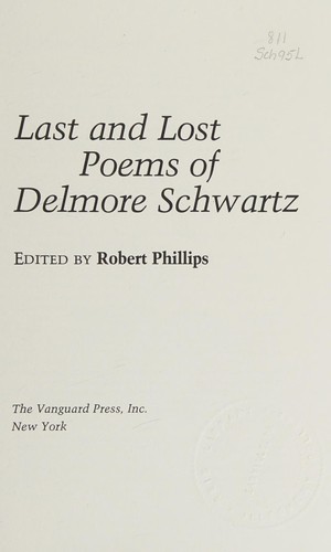 Cover of Last and lost poems of Delmore Schwartz