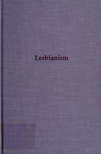 Cover of Lesbianism