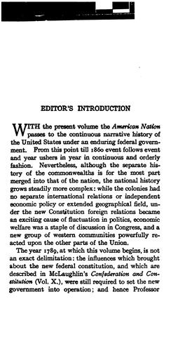 Cover of The Federalist system, 1789-1801