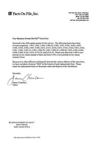 Cover of Business Forms on File 2004 (Business Forms on File)