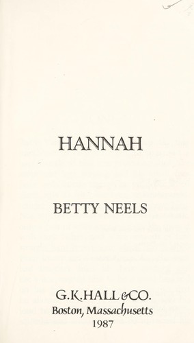 Cover of Hannah