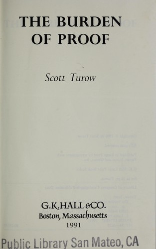 Cover of The Burden of Proof