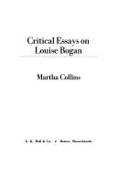 Cover of Critical essays on Louise Bogan