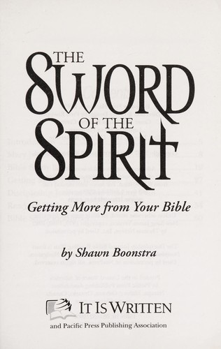 Cover of The sword of the Spirit