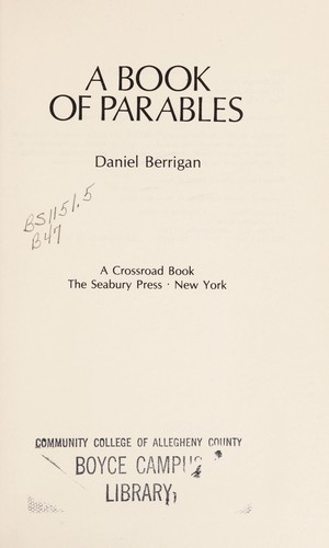 Cover of A book of parables