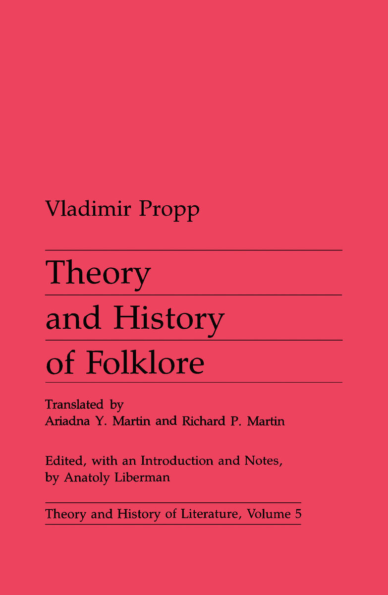 Cover of Theory and History of Folklore