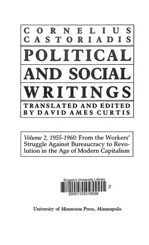 Cover of Political and Social Writings