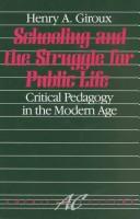Cover of Schooling and the Struggle for Public Life