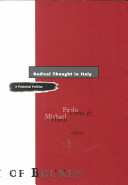 Cover of Radical Thought in Italy