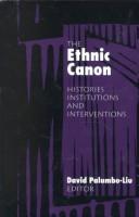 Cover of The Ethnic Canon