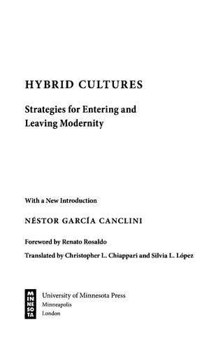 Cover of Hybrid cultures