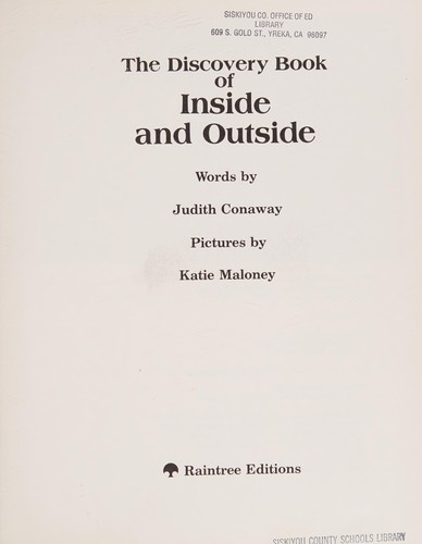 Cover of The discovery book of inside and outside