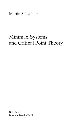 Cover of Minimax systems and critical point theory