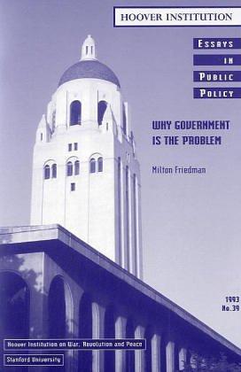 Cover of Why government is the problem
