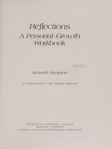 Cover of Reflections, a personal-growth workbook