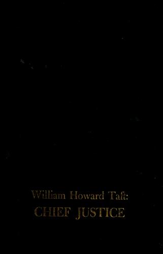 Cover of William Howard Taft, Chief Justice
