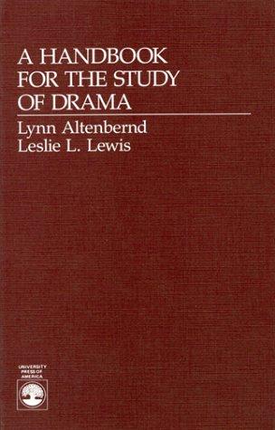 Cover of A handbook for the study of drama