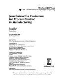 Cover of Nondestructive Evaluation for Process Control in Manufacturing