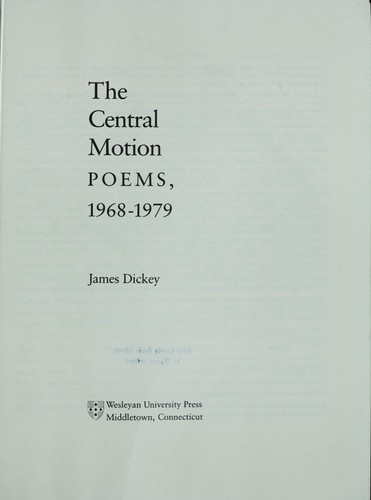 Cover of The central motion