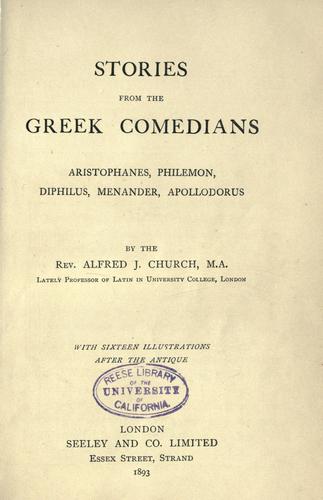 Cover of Stories from the Greek Comedians