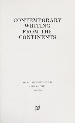 Cover of Contemporary writing from the continents