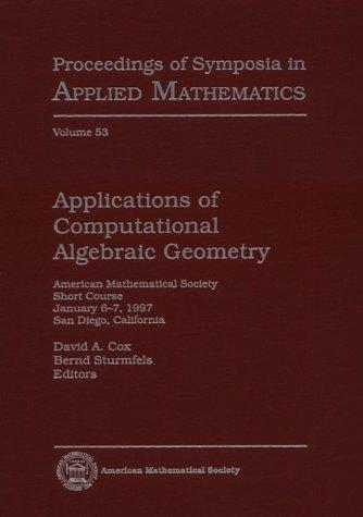 Cover of Applications of computational algebraic geometry