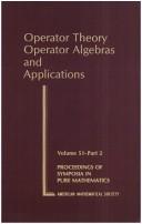 Cover of Operator theory