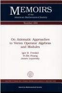 Cover of On axiomatic approaches to vertex operator algebras and modules