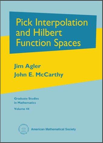 Cover of Pick interpolation and Hilbert function spaces