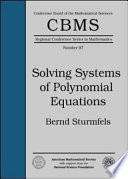 Cover of Solving Systems of Polynomial Equations