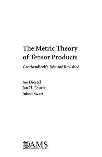 Cover of The metric theory of tensor products