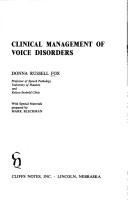 Cover of Clinical management of voice disorders