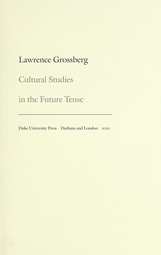 Cover of Cultural studies in the future tense