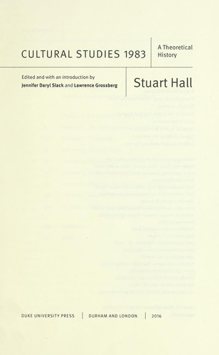 Cover of Cultural studies 1983